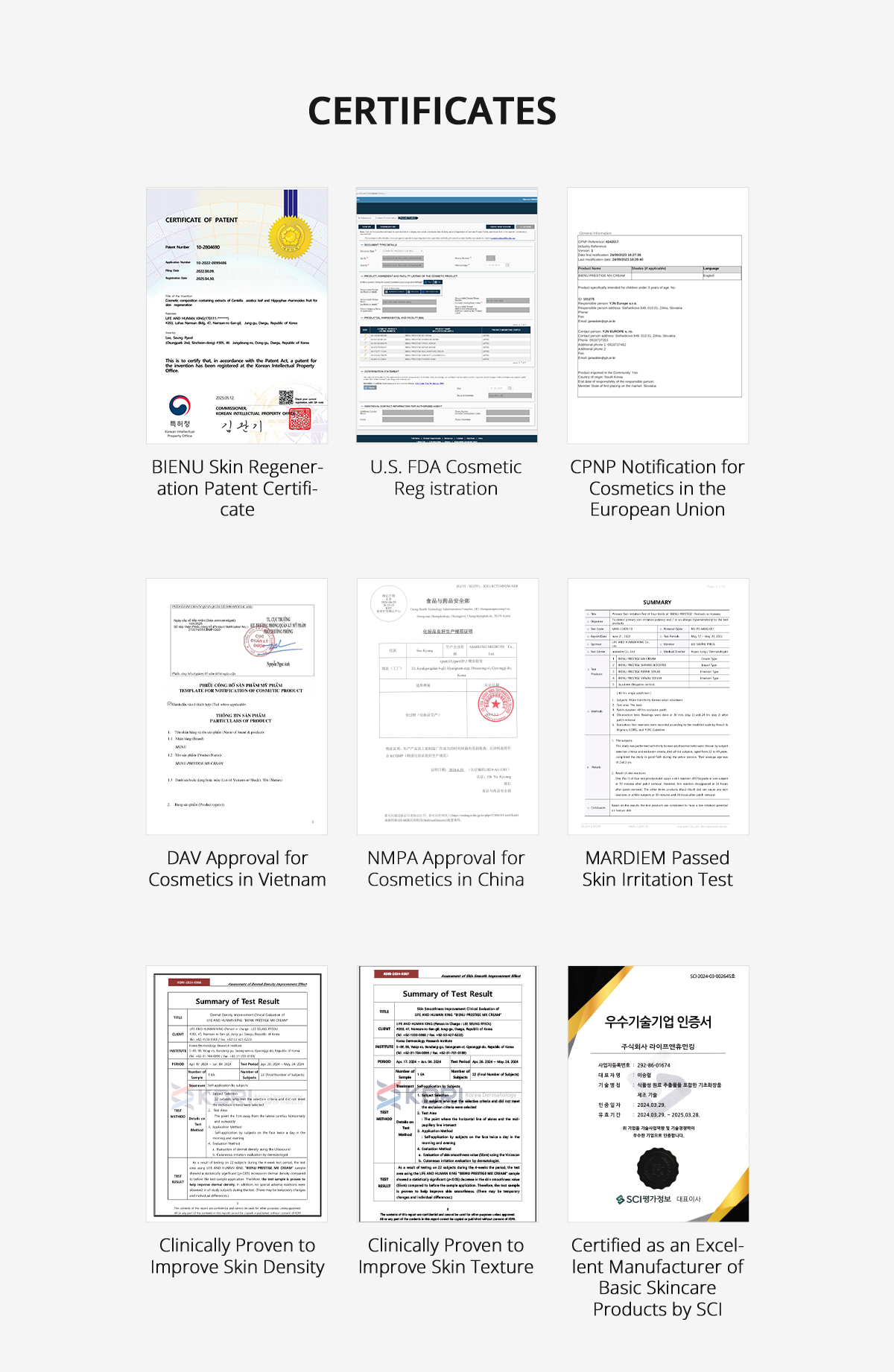 Certificates